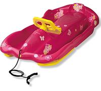 Rulyt Plastic Sledge Alpen Space With The Steering Wheel, Color- Pink