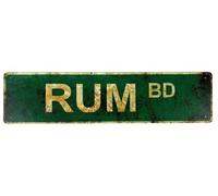 Rum BD Retro Metal Tin Sign Street Signs Wall Decor Rustic Bar Cafe 16 X 4 | Garage Man Cave Home Room