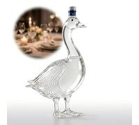 Rum Glass Edition 3D Goose Bottle 30th Vodka Bottle Frosted 350ml Liquor Decanter for Wine Liquor Soda Bottles or Stanley Cup Vintage Nautical Carafe Home Bar Ornament