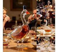 Rum Glass Edition 3D Goose Bottle - Vintage Nautical Decor, Home Bar Sculpture, Art Collector Display for Premium Display for Wine Liquor Soda Bottles or Stanley Cup (B)