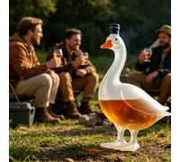 Rum Glass Edition 3D Goose Bottle - Vintage Nautical Decor, Home Bar Sculpture, Art Collector Display for Premium Display for Wine Liquor Soda Bottles or Stanley Cup (A)