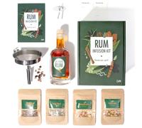 Rum Infusion Kit by Craftly | Natural Botanicals for Homemade Cocktails | Great Gift for Christmas, Wedding, Birthday, Valentine’s Day, Retirement | Gift Ideas for Men & Women l Spices & Bottle