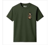Rum Knuckles Men's Eagle v Snake T-Shirt in Khaki | Size: Medium Rum Knuckles Khaki M