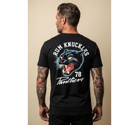 Rum Knuckles Men's - Panther T-Shirt in Black | Size: XL Rum Knuckles Black XL