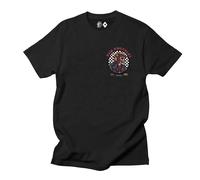 Rum Knuckles Men's Skull Moto T-Shirt in Black | Size: Medium Rum Knuckles Black M