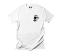 Rum Knuckles Men's Smokin Skull T-Shirt in White | Size: Medium Rum Knuckles White M
