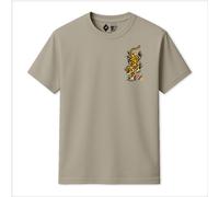 Rum Knuckles Men's Tattoo Tiger T-Shirt in Light Sand | Size: Medium Rum Knuckles Light Sand M
