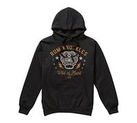 Rum Knuckles Men's Wild Heart Hooded Sweatshirt, Black, M UK