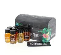 Rum Tasting Set with Rum Miniatures. Rum Tasting Kit (8 x 3cl) premium rums to taste. Great gift box rum chest. For lovers of Rum.