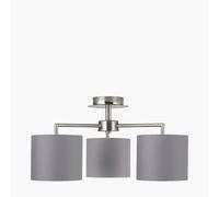 Ruma 3 Light Pendant For Living Room Ceiling Elegant Ceiling Lights Grey Ruma Grey