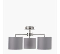 Ruma 3 Light Pendant For Living Room Ceiling Elegant Ceiling Lights Grey Ruma Grey