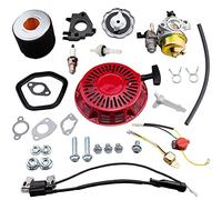 Ruma Adjustable Carburetor Pull Start Recoil Starter Assembly Ignition Coil Kit for Honda GX340 GX390 GX420 11HP 13HP 16HP Engine