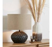 Antique Black Wood Table Lamp black