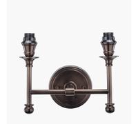 Ruma Antique Bronze Metal Double Wall Light Bronze One Size