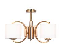 Ruma Art Deco Brass Metal Curved Arm Opulent Chandelier Lamp Ceiling Lights in Gold Ruma Gold