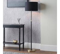 Black and Gold Metal Rise and Fall Floor Lamp black