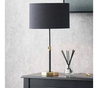 Ruma Black & Gold Metal Rise & Fall Table Lamp Ruma Black
