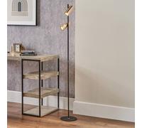 Ruma Black & Rose Gold Metal LED Floor Lamp