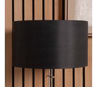 Ruma Black Silk Lined Cylinder Shade for Table Lamps | Size: 18 inches Ruma Black 18 inches