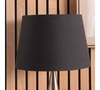 Ruma Black Tapered Cotton Lamp Shade for Table Lamps & Floor Lamps | Size: 12 inches Ruma Black 12 inches