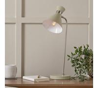 Ruma Brushed Silver Metal Table Lamp in Light Green Ruma Light Green
