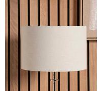 Ruma Cream Self Lined Linen Drum Shade for Floor Lamps in Beige | Size: 12 inches Ruma Beige 12 inches