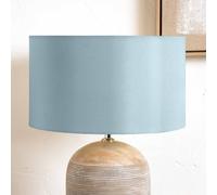Ruma Duck Egg Silk Lined Cylinder Lamp Shade For Table Lamps In Blue Blue 14 inches