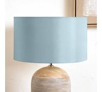 Ruma Duck Egg Silk Lined Cylinder Lamp Shade for Table Lamps in Blue | Size: 16 inches Ruma Blue 16 inches