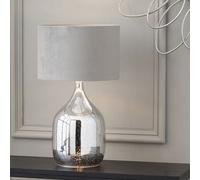 Mercurial Glass Dual Light Table Lamp, Grey