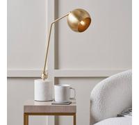 Ruma Gold Metal And Marble Table Lamp Gold One Size