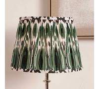 Ruma Green Ikat Patterned Pleated Tapered Shade for Floor Lamps | Size: 18 inches Ruma Green 18 inches