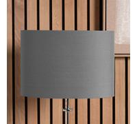 Ruma Grey Oval Poly Cotton Lamp Shade for Table Lamps | Size: 10 inches Ruma Grey 10 inches