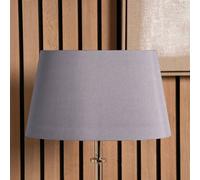 Ruma Grey Oval Poly Silk Tapered Lamp Shade For Table Lamps | Size: 18 inches Ruma Grey 18 inches