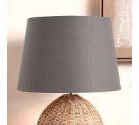 Ruma Grey Tapered Poly Cotton Lamp Shade for Table Lamps & Floor Lamps | Size: 10 inches Ruma Grey 10 inches