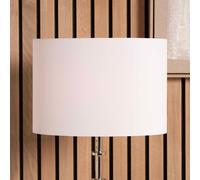 Ruma Ivory Oval Poly Cotton Lampshade for Table Lamps in White | Size: 14 inches Ruma White 14 inches