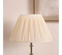 Ruma Ivory Poly Silk Pleated Lampshade for Table Lamps & Floor Lamps in Off-White | Size: 8 inches Ruma Off-White 8 inches