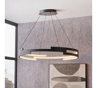 Ruma Metal LED Ring Pendant Ceiling Light in Black Ruma Black