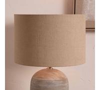 Ruma Natural Linen Cylinder Shade For Floor Lamp in Beige | Size: 12 inches Ruma Beige 12 inches