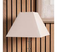 Ruma Pyramid White Cotton Tapered Square Lamp Shade For Table Lamps In Beige Beige 12 inches
