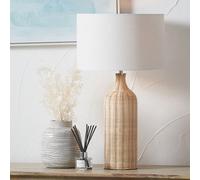 Ruma Rattan Bottle Table Lamp with Shade in Natural Ruma Natural