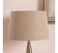 Ruma Soft Brown Natural Linen Tapered Shade for Table Lamp in Beige | Size: 16 inches Ruma Beige 16 inches