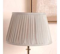 Pacific Lifestyle Empire Pleat Lampshade for Table Lamps | Cotton Knife Pleat Shade for Standard Lamps | Contemporary Tapered Pleated Lamp Shade for Living Room Lamps (Taupe, 35cm Diameter)