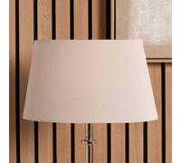 Ruma Taupe Oval Poly Silk Tapered Lamp Shade For Floor Lamps in Brown | Size: 14 inches Ruma Brown 14 inches