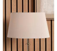 Ruma Taupe Oval Poly Silk Tapered Lamp Shade For Floor Lamps in Brown | Size: 18 inches Ruma Brown 18 inches