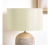 Ruma Taupe Silk Lined Cylinder Shade For Table Lamps in Beige | Size: 16 inches Ruma Beige 16 inches