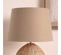 Ruma Taupe Tapered Poly Cotton Lampshade for Table Lamps & Floor Lamps | Size: 10"
