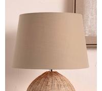Pacific Lifestyle 35Cm Taupe Tapered Poly Cotton Lampshade For Table Lamps And Floor Lamps