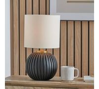 Terracotta Textured Ball Table Lamp black