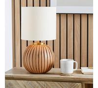Terracotta Textured Ball Table Lamp Natural