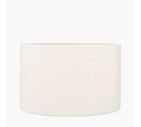 Ruma White Boucle Cylinder Lampshade | Size: 18 inches Ruma White 18 inches
